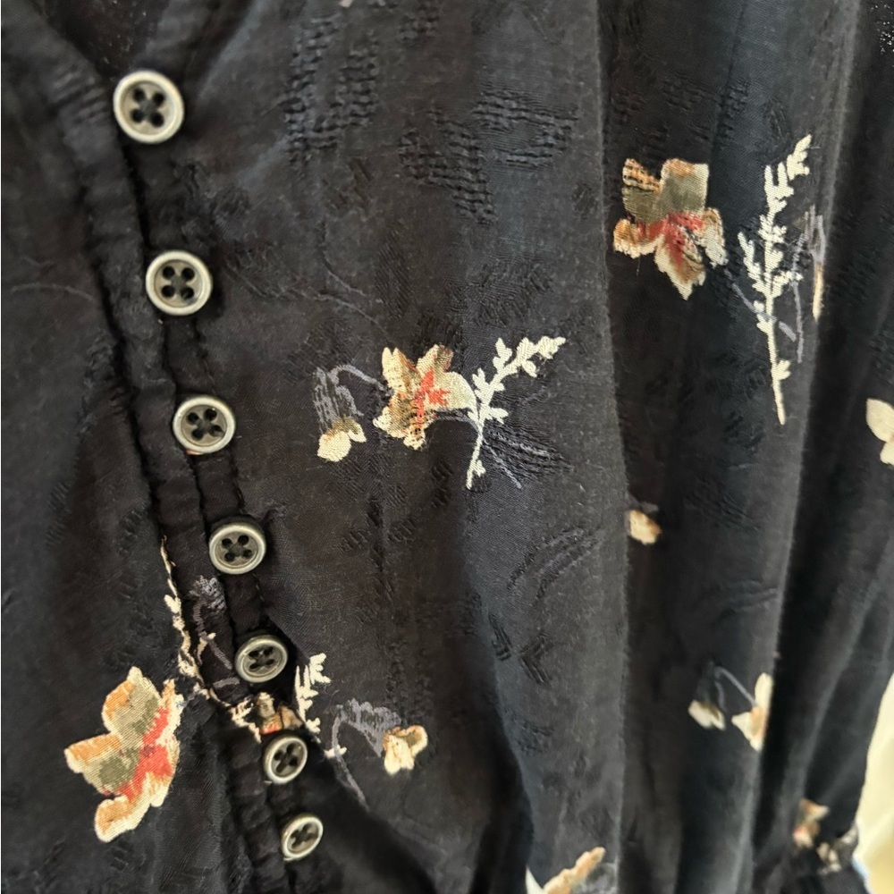 Joie Floral Midi Dress S Navy Boho Wedding Guest Dress NWOT - Picture 8 of 12